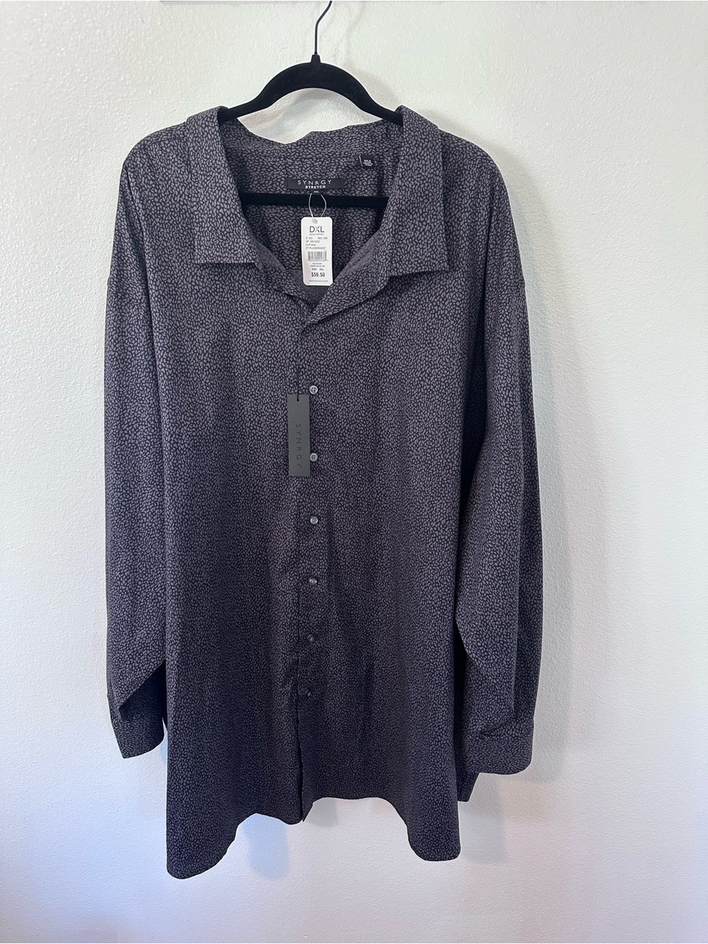 Stylish Men's Long-Sleeve Dress Shirt - Heather Charcoal